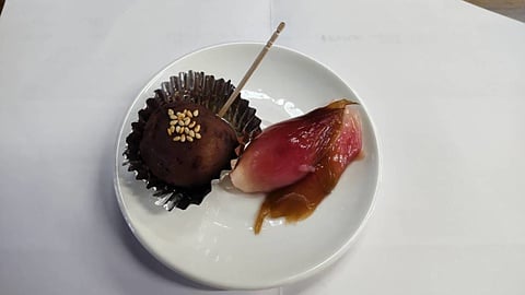 みょうがとあんこ餅